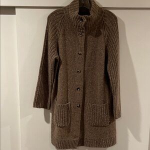 Eileen Fisher Speckled Tan Knit Sweater